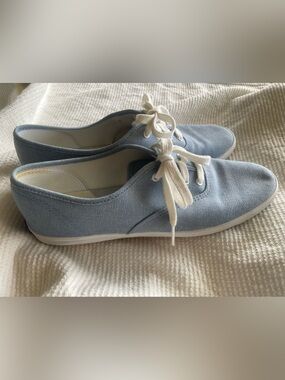 VTG 90’s Keds Classic Light Blue Canvas Lace-Up Sneakers old school